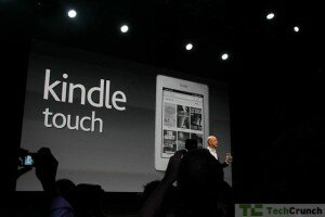 Amazon-Chef Jeff Bezos stellte am Mittwochabend auf einer Pressekonferenz in New York den "Kindle Touch" vor. Foto: TechCrunch